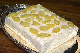 коржи для торта слоеные Наполеон-Черока торт с яблоками